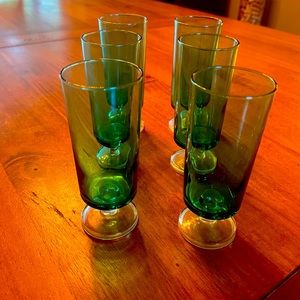 6 Vintage cocktail glasses